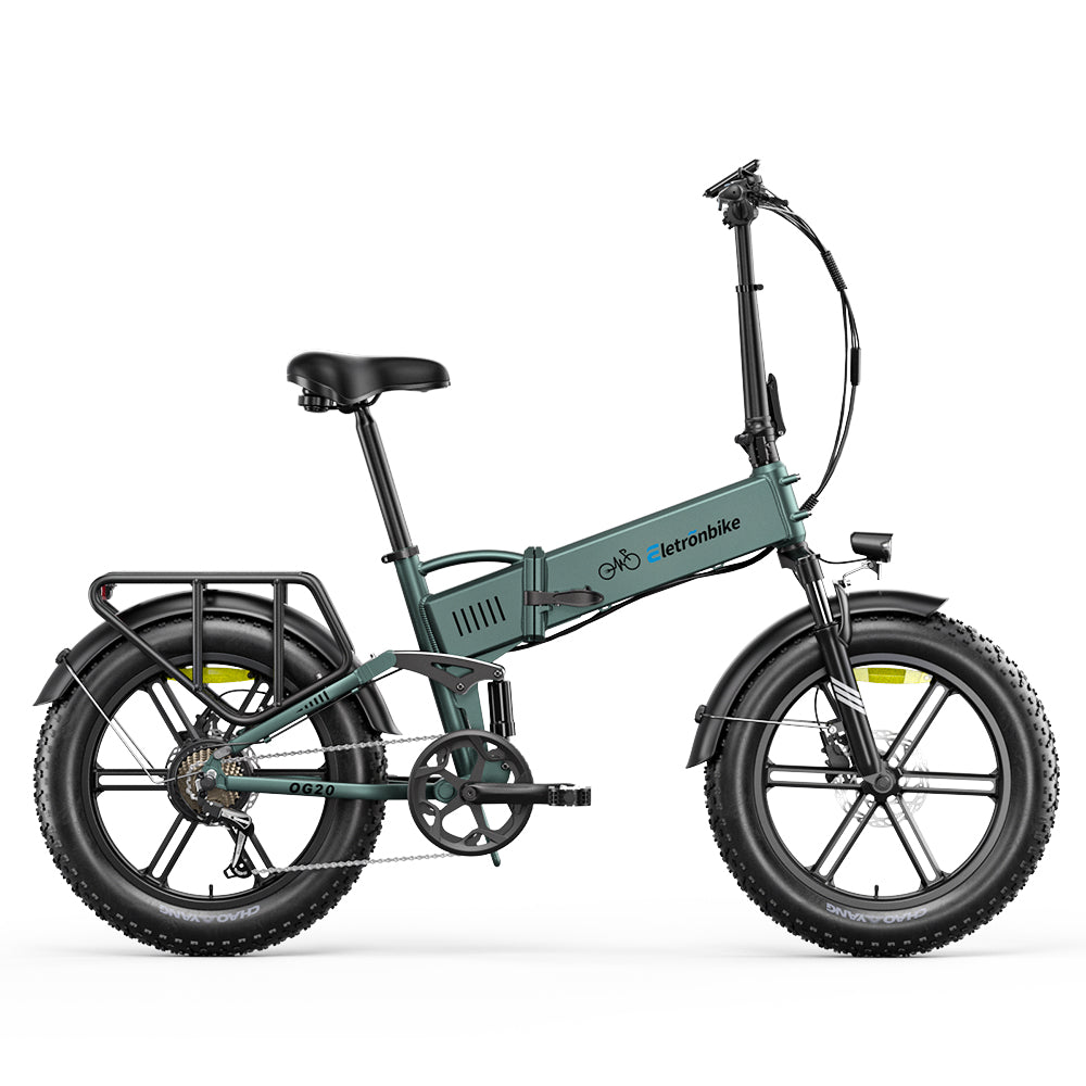Eletronbike OG20 Folding E- Bike-Green-Side