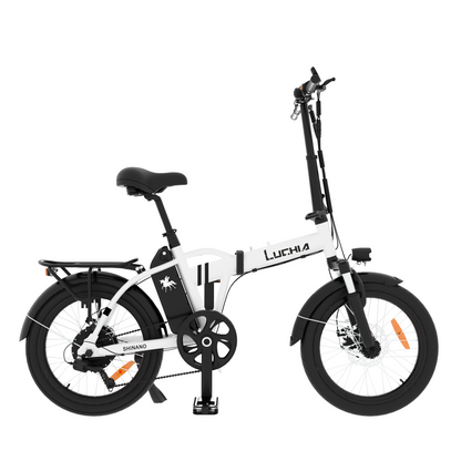 080 Folding Ebike for beginner-side white