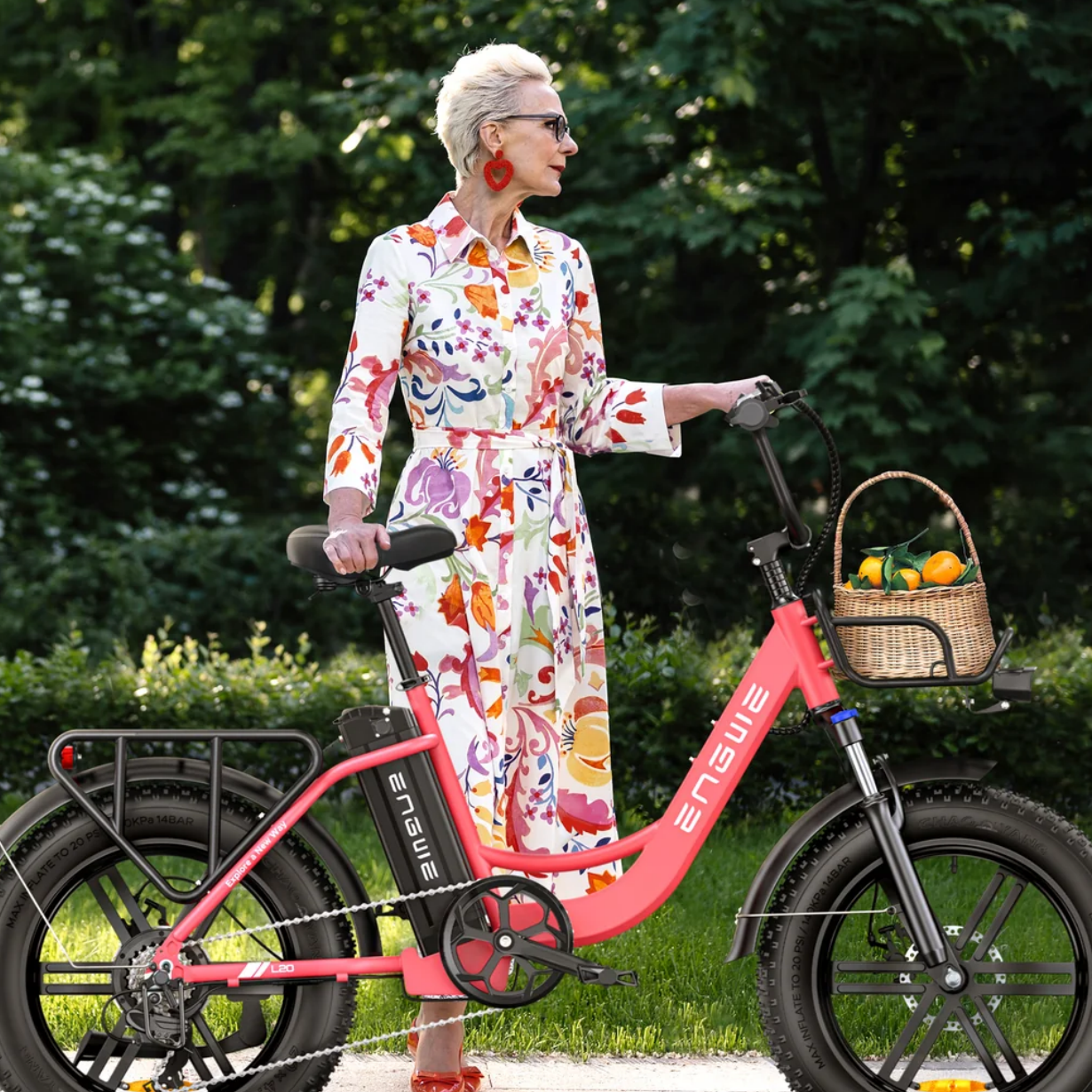 ENGWE L20 140KM Long-Range Step-thru Electric Fat Tire Bicycle