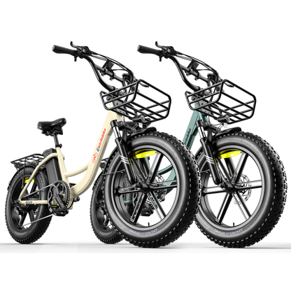 Eletronbike OC20 Commute E-bike for Adults-beige and green