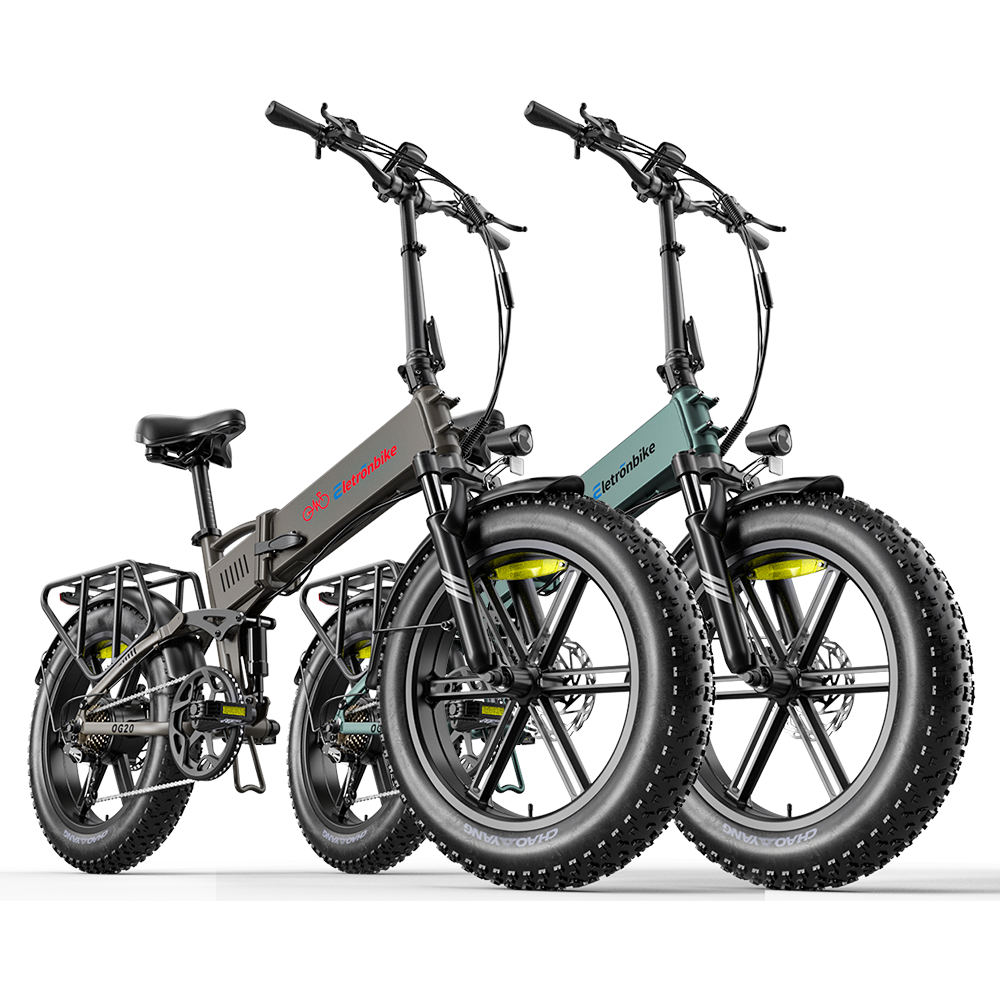 Eletronbike OG20 Folding E- Bike-Black and Green-2